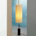 Dorica Decorative Floor Lamp by Santa and Cole with Ribbon Shade