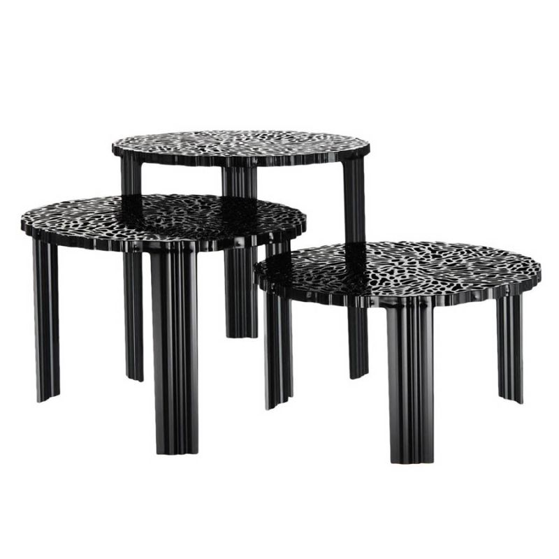 Kartell T-Table Modern Round Coffee/End Table by Patricia Urquiola