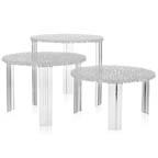 Kartell T-Table Modern Round Coffee/End Table by Patricia Urquiola