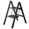 Folding UltraSlim Aluminum 2-Step Ladder Stool 300 Load Capacity