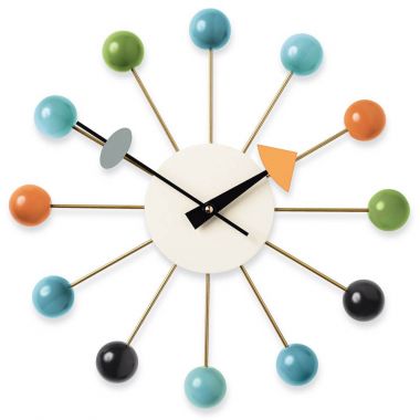 Vitra [MULTI-COLOURED] Ball Clock by George Nelson, w. Multi-Ball