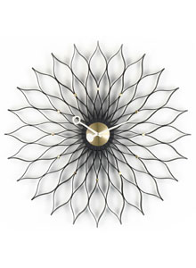 Vitra Nelson Sunflower Wall Clock by George Nelson - Black Birch