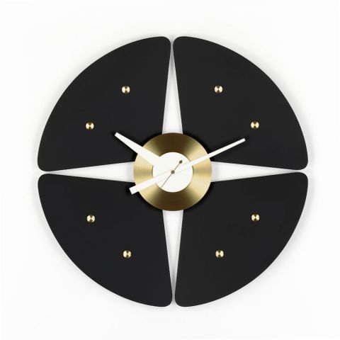 4-Leaf Lucky Clover PETAL Clock by George Nelson from Vitra - Black