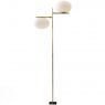 Alba® 67.7-in Double-Globe Glass/Brass Floor Lamp by Oluce™