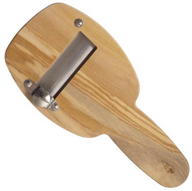 alessi truffle garlic slicer and shaver in olive wood by ettore sottsass