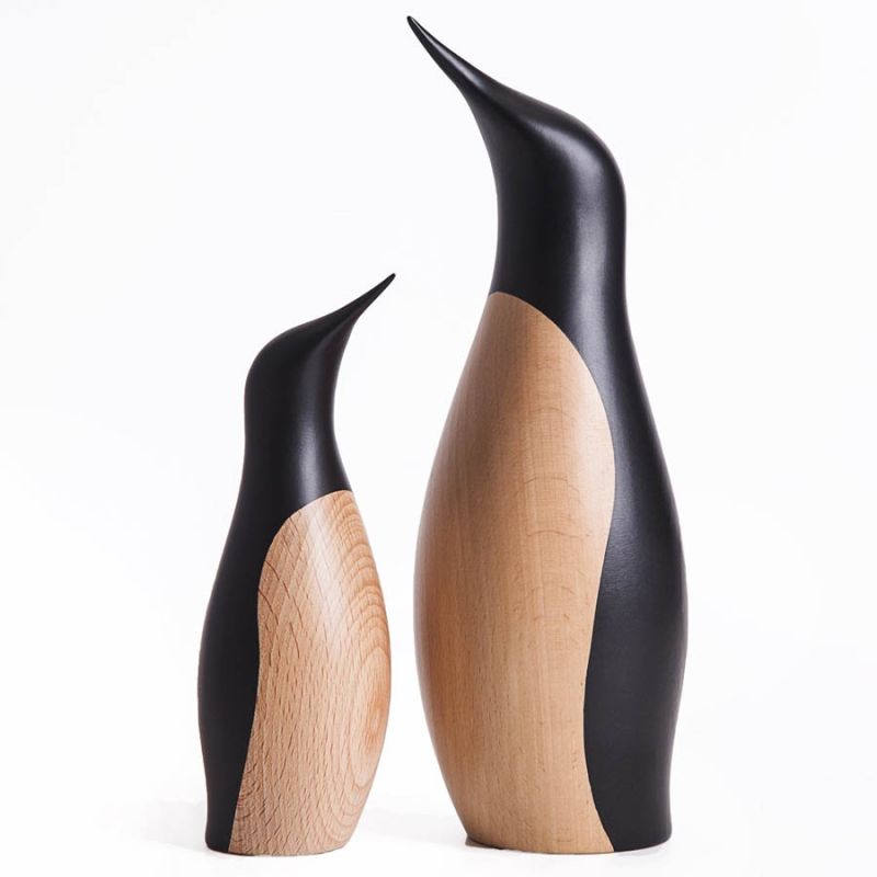 Architectmade Penguin Wood Figurine by Hans Bunde Stardust Modern