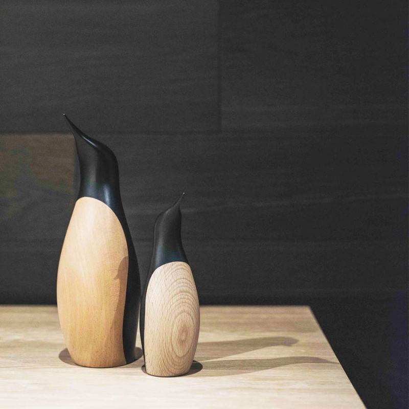 Architectmade Penguin Wood Figurine by Hans Bunde Stardust Modern