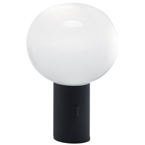 Artemide LAGUNA Modern LED Table Lamp with Round Murano Glass Shade