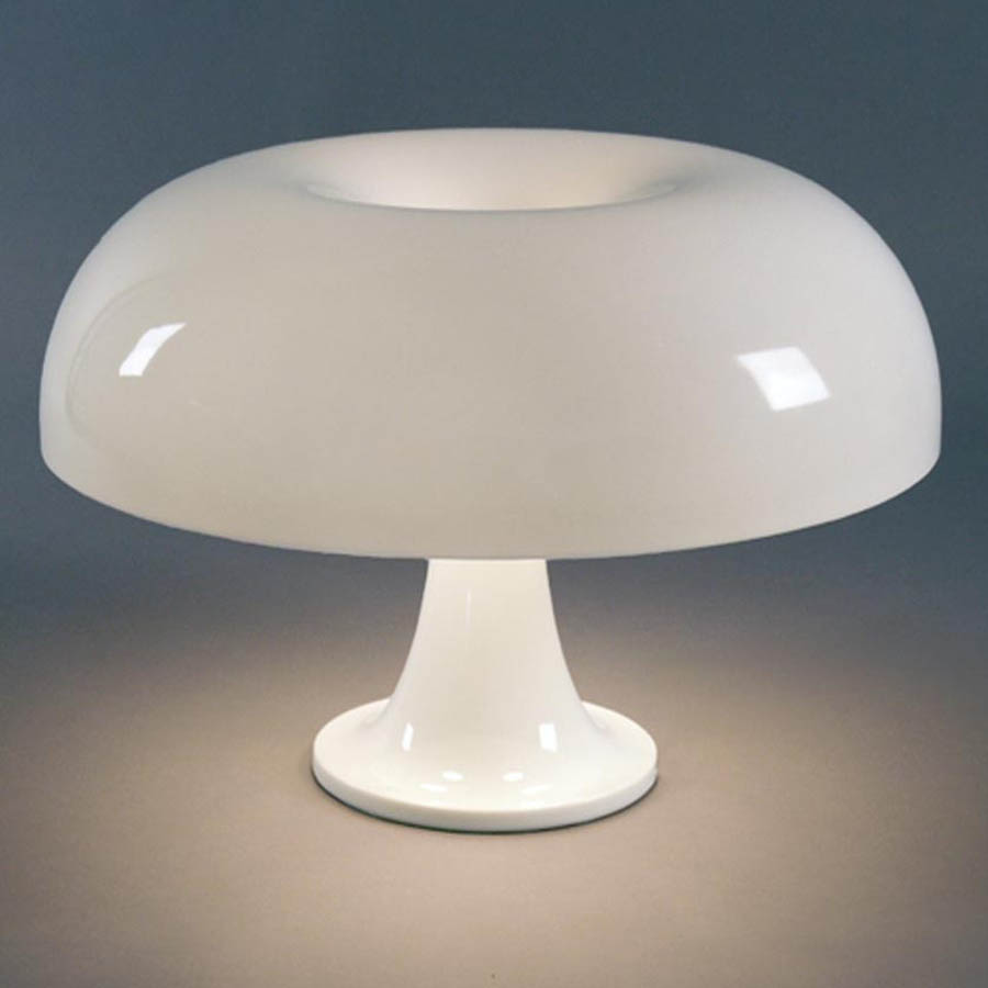 Nessino Small Table Lamp By Artemide White Orange Stardust