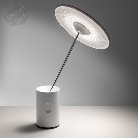 Artemide Sisifo Modern Round Table Lamp in White