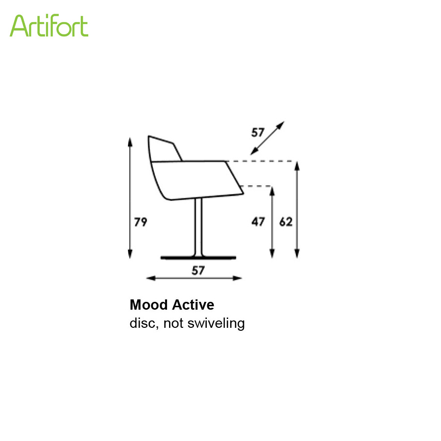 Artifort Mood Modern Active Disc Office Chair W Round Base Stardust Artifort Mood Modern Active Disc Office Chair W Round Base