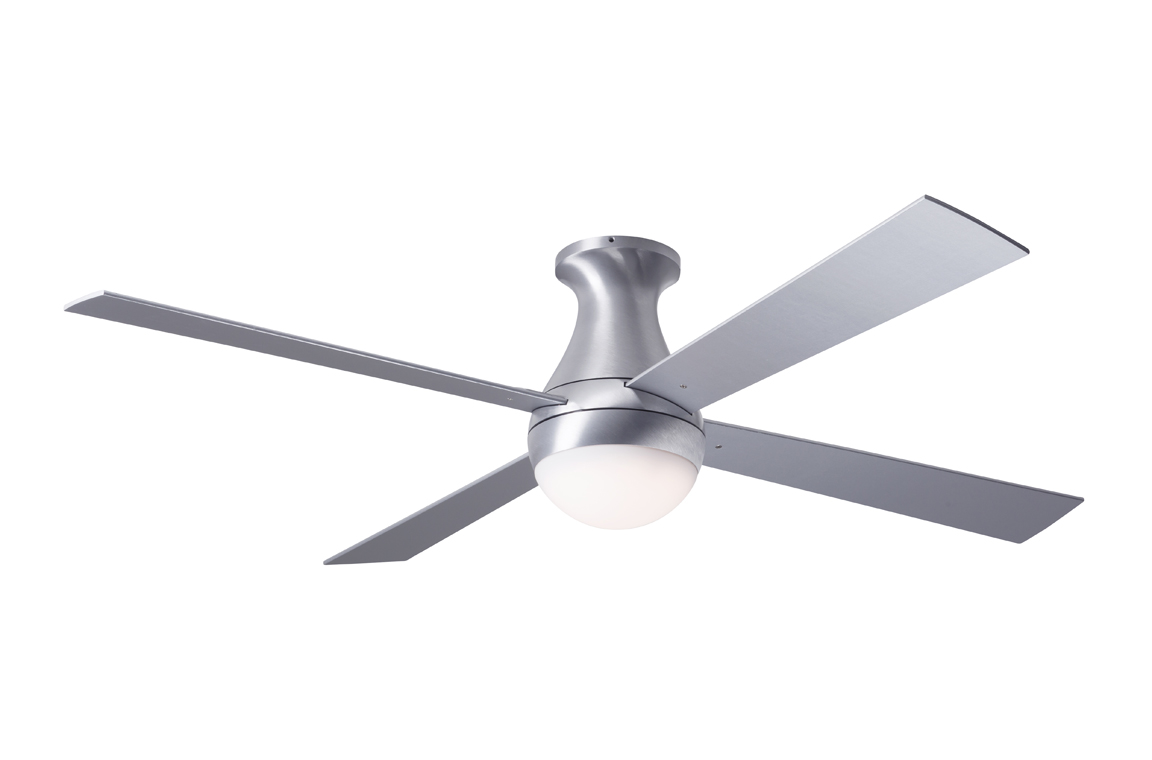 Modern Fan Hugger 36 42 52 In Aluminum Ceiling Mf650 Al Ball Hugger Contemporary Flushmount Ceiling Fan