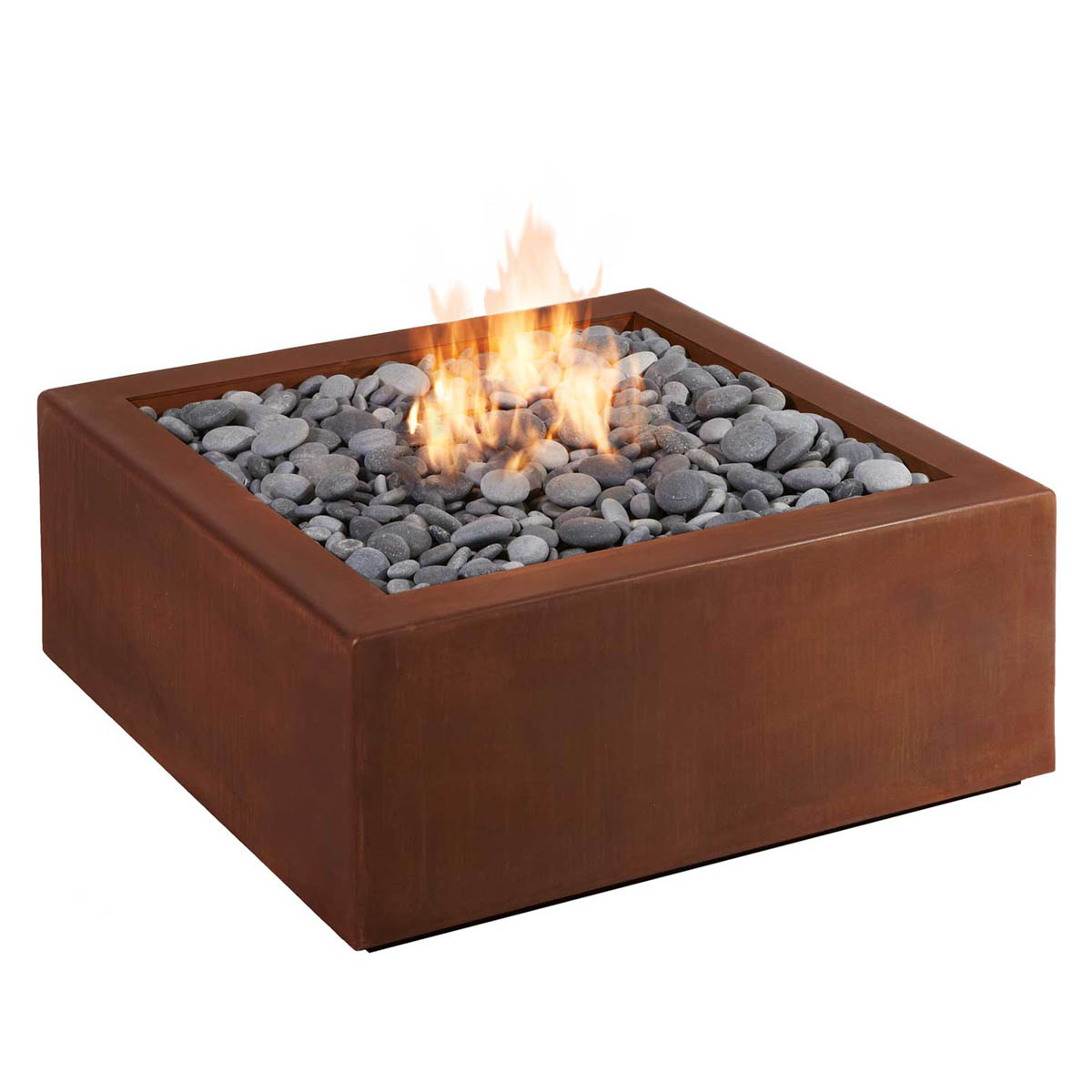 Bento Square Outdoor Fire Pit In Corten, Do You Need A Permit For Gas Fire Pit