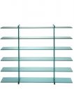 FontanaArte 2757/6 Teso Glass Book Case by Renzo Piano