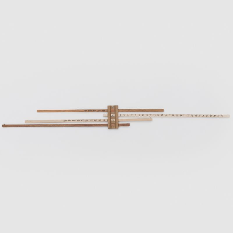 Calendario Bilancia Perpetual Wood Wall Calendar Danese Milano