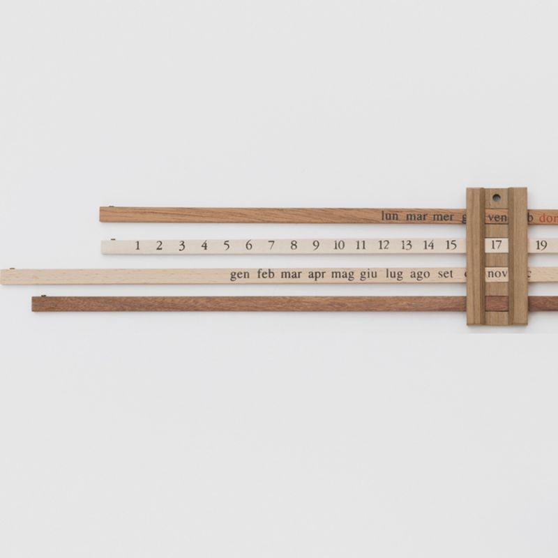 Calendario Bilancia Perpetual Wood Wall Calendar Danese