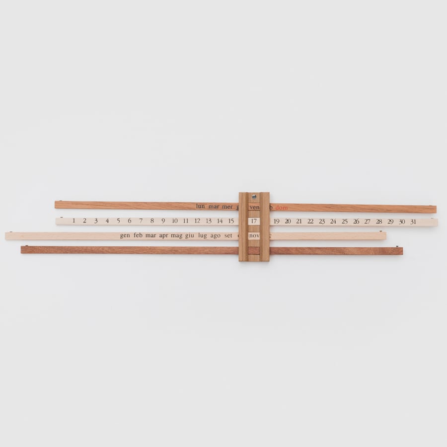 Calendario Bilancia Perpetual Wood Wall Calendar Danese Milano