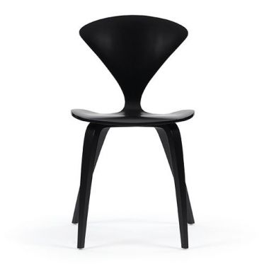 Norman Cherner Side Chair in Ebony Lacquer