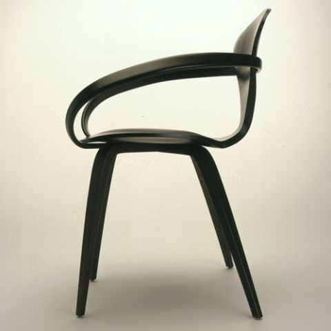 Norman Cherner Armchair in Ebony Lacquer