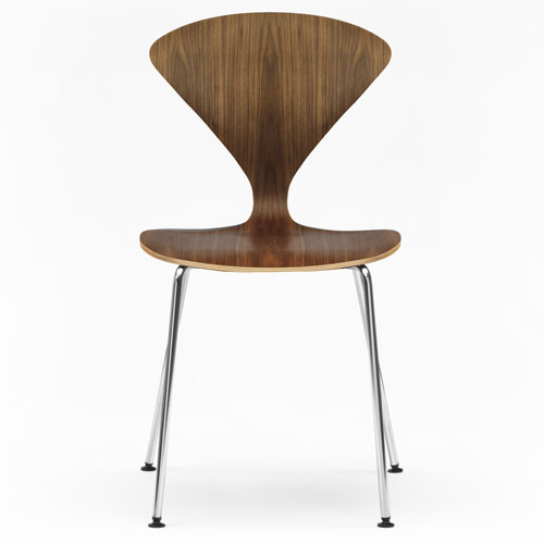 Nicer Furniture Cherner Side Chair Walnut Finish Dining Chair Wood Base