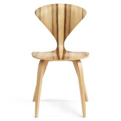 Norman Cherner Side Chair Red Gum Seat and Natural Beech Legs