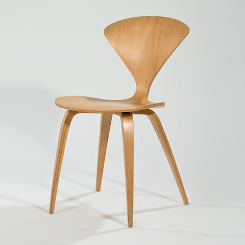 Norman Cherner Side Chair in Natural Beech Stardust