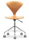 Norman Cherner Office Task Chair Swivel Base Natural Beech Seat