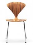 Norman Cherner Stacking Side Chair Chrome Base Red Gum Seat