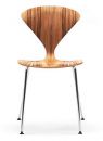 Norman Cherner Stacking Side Chair Chrome Base Red Gum Seat