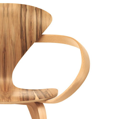 molded plywood chairs cherner modern red. norman cherner armchair in red gum molded plywood chairs modern