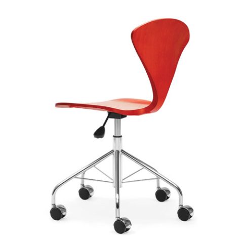 Norman Cherner Office Task Chair Swivel Base Stella Orange Seat