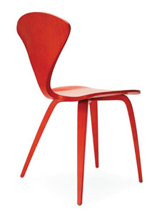 Norman Cherner Side Chair in Stella Orange