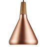 Modern Walnut & Copper Hanging Pendant Light