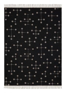 Eames Wool Throw Blanket (Black) Dot by Vitra