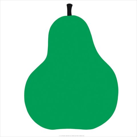 Enzo Mari La Pera Green Pear Poster