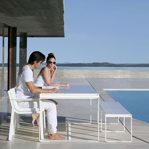 Gandia Blasco Silla Flat Modern Outdoor Dining Chair Stardust Modern