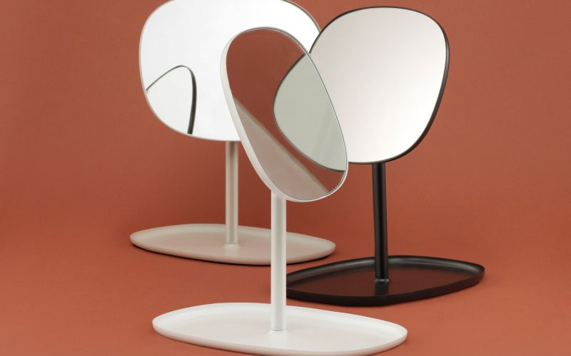 Normann Copenhagen Flip Mirror – White | Modern Vanity Mirror