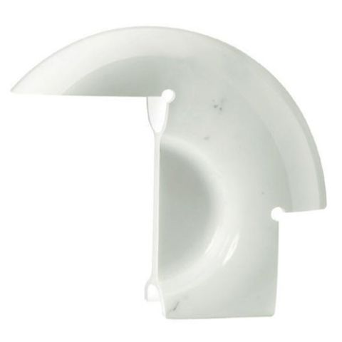 Flos Biagio Table Lamp by Tobia Scarpa in Solid White Carrara Marble