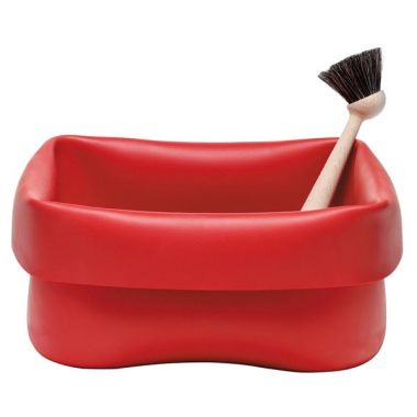Square washing-UP Bowl for Sink/Camping with Handles and Brush