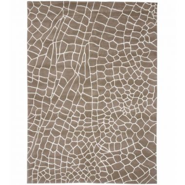 Gandia Blasco Dragonfly Natural Pattern Rug - Rectangular- Taupe/Brown