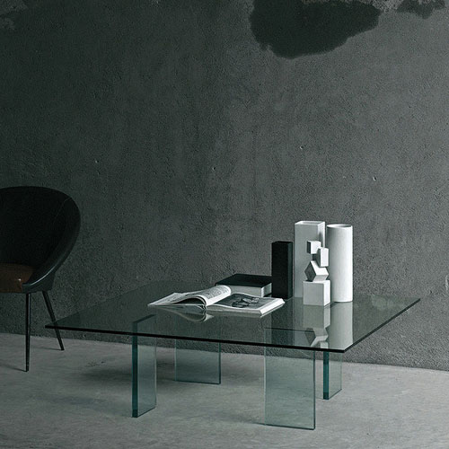 Glas Italia Glass Coffee Table by Shiro Kuramata Stardust Modern