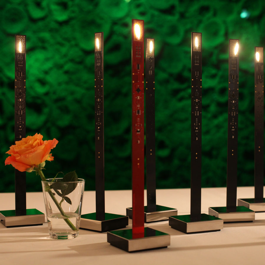 Ingo Maurer My New Flame Table Lamp by Moritz Waldemeyer Stardust