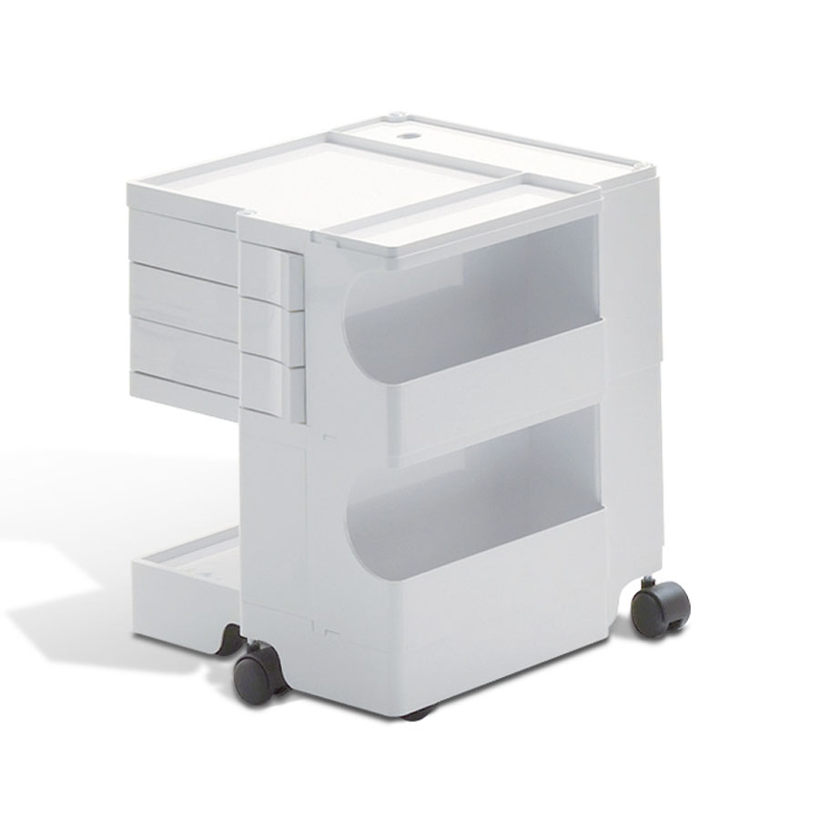 Boby® 3-Drawer Plastic Storage Cart White | Stardust