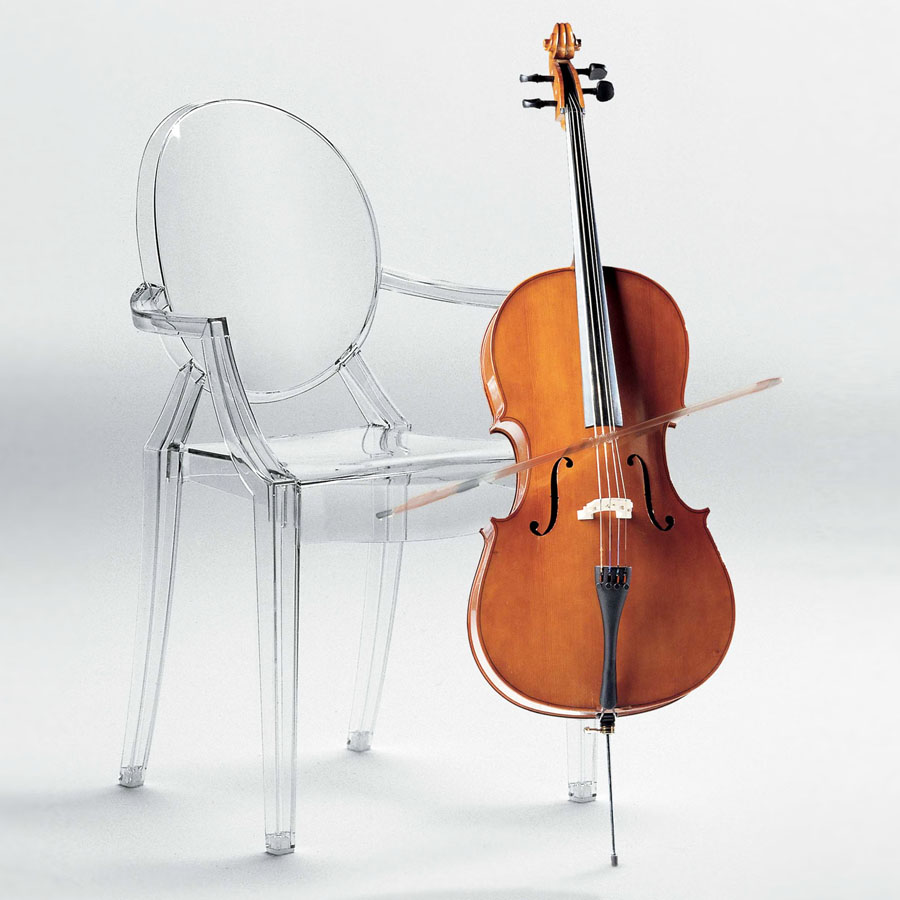 Kartell LOUIS GHOST Modern Clear Dining Armchair by Philippe