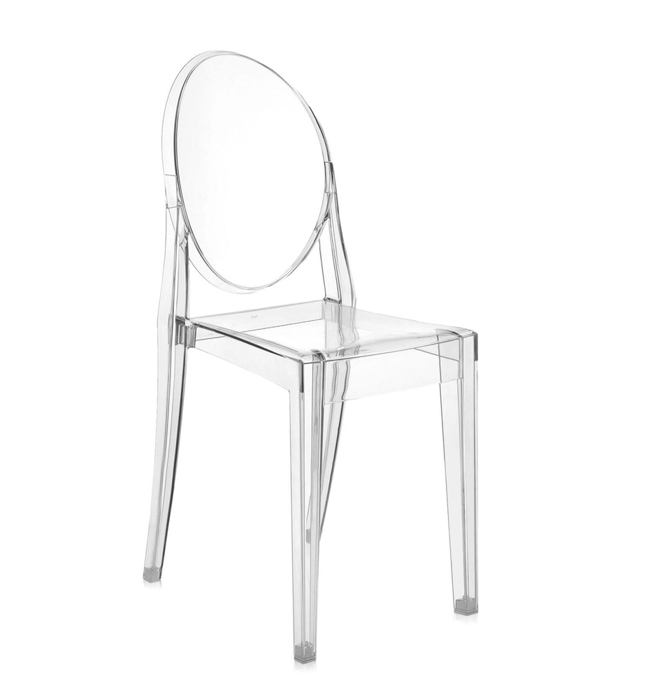 Kartell Victoria Ghost Crystal Clear Chair by Philippe Starck