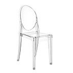 Kartell Victoria Ghost Crystal Clear Chair by Philippe Starck