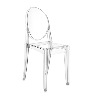 Kartell Victoria Ghost Crystal Clear Chair by Philippe Starck