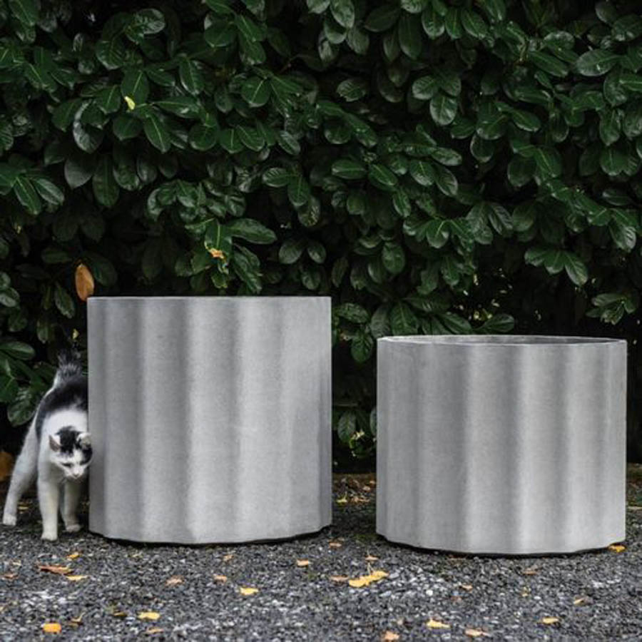 Kolonna Modern Outdoor Concrete Planter Box, Column Shape Stardust Modern