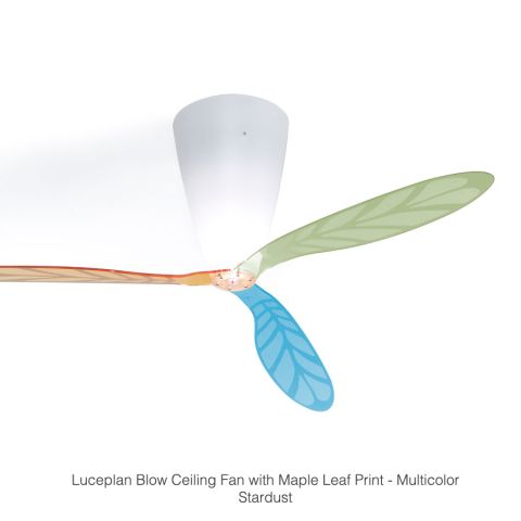 Luceplan Blow Fan: Modern Ceiling Fan with Light