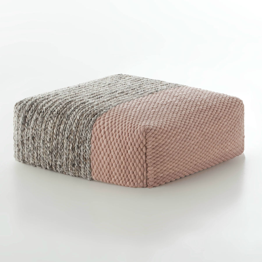 Gandia Blasco Mangas Space Ottoman Square Plait Pink Gandia Blasco Mangas Space Ottoman Square Plait Pink
